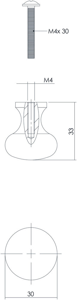 Intersteel Meubelknop Paddenstoel 30mm smeedijzer grijs Intersteel Meubelknop Paddenstoel 30mm smeedijzer grijs