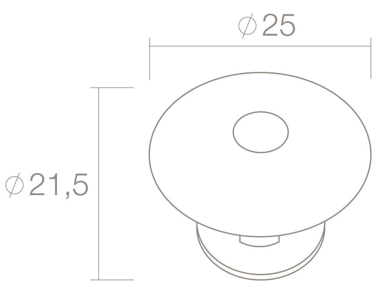 Intersteel Meubelknop rond zon 25mm messing gebruineerd Intersteel Meubelknop rond zon 25mm messing gebruineerd