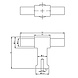 Intersteel Meubelknop T-vorm 20mm recht/recht geborsteld RVS