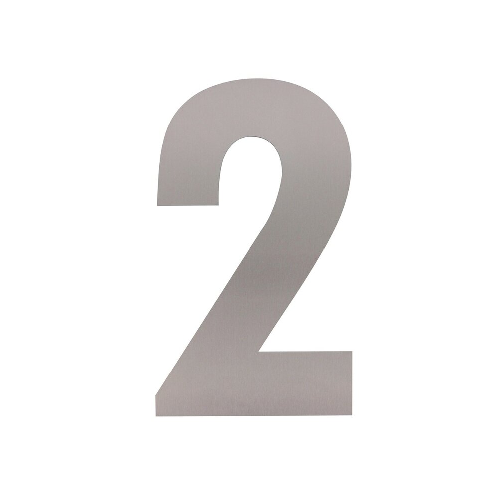 Intersteel Huisnummer 2 XL hoogte 30 cm geborsteld RVS Intersteel Huisnummer 2 XL hoogte 30 cm geborsteld RVS