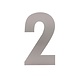 Intersteel Huisnummer 2 XL hoogte 30 cm geborsteld RVS Intersteel Huisnummer 2 XL hoogte 30 cm geborsteld RVS