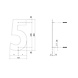 Intersteel Huisnummer 5 XL hoogte 30 cm geborsteld RVS