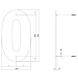 Intersteel Huisnummer 0 XXL hoogte 50 cm geborsteld RVS Intersteel Huisnummer 0 XXL hoogte 50 cm geborsteld RVS