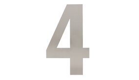 Intersteel Huisnummer 4 XXL hoogte 50 cm geborsteld RVS Intersteel Huisnummer 4 XXL hoogte 50 cm geborsteld RVS
