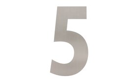 Intersteel Huisnummer 5 XXL hoogte 50 cm geborsteld RVS Intersteel Huisnummer 5 XXL hoogte 50 cm geborsteld RVS