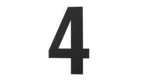 Intersteel Huisnummer 4 XXL hoogte 50 cm RVS/mat zwart Intersteel Huisnummer 4 XXL hoogte 50 cm RVS/mat zwart