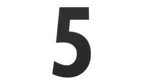 Intersteel Huisnummer 5 XXL hoogte 50 cm RVS/mat zwart Intersteel Huisnummer 5 XXL hoogte 50 cm RVS/mat zwart