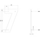 Intersteel Huisnummer 7 XXL hoogte 50 cm RVS/mat zwart Intersteel Huisnummer 7 XXL hoogte 50 cm RVS/mat zwart