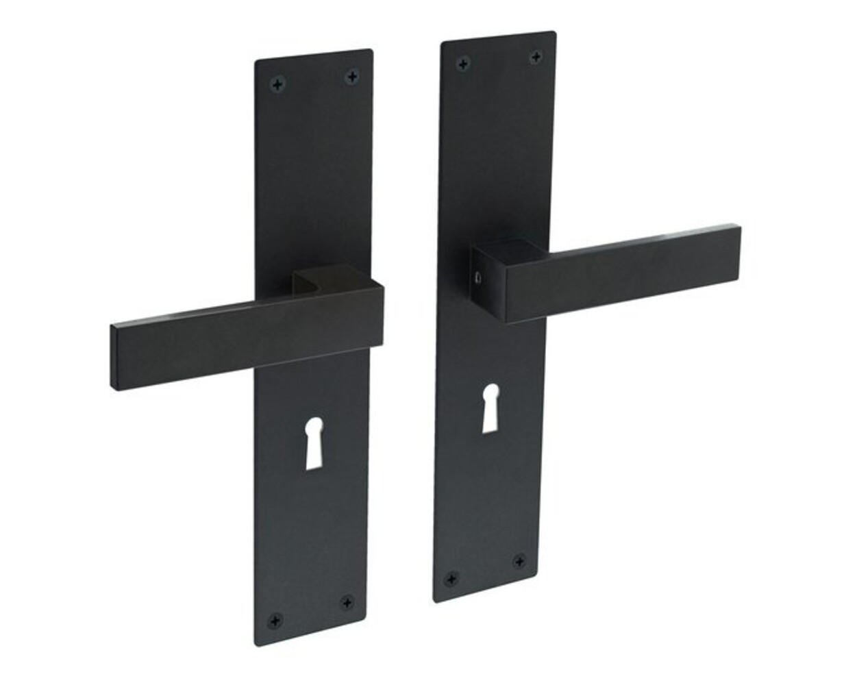 Intersteel Deurklink Amsterdam schild zwart sleutelgat 110mm Intersteel Deurklink Amsterdam schild zwart sleutelgat 110mm