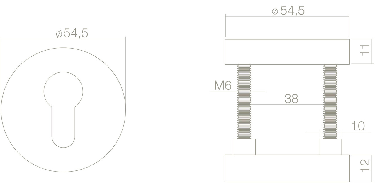 Intersteel Veiligheidsrozet SKG3 rond oud grijs Intersteel Veiligheidsrozet SKG3 rond oud grijs