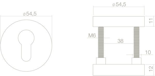 Intersteel Veiligheidsrozet SKG3 rond oud grijs Intersteel Veiligheidsrozet SKG3 rond oud grijs