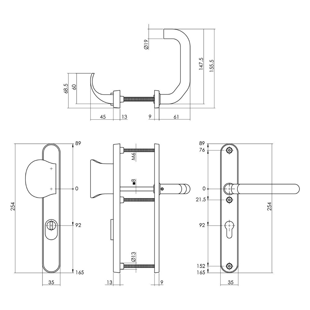 Intersteel Veiligheidsbeslag SKG3 ovaal kerntrekbeveiliging profielcilincergat 92mm smal geborsteld RVS voordeurbeslag Intersteel Veiligheidsbeslag SKG3 ovaal kerntrekbeveiliging profielcilincergat 92mm smal geborsteld RVS voordeurbeslag