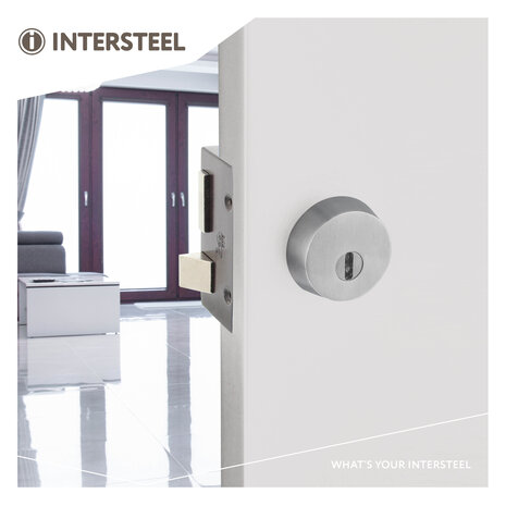 Intersteel Veiligheidsrozet SKG3 rond voor oplegsloten kerntrekbeveiliging geborsteld RVS Intersteel Veiligheidsrozet SKG3 rond voor oplegsloten kerntrekbeveiliging geborsteld RVS