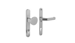 Intersteel Veiligheidsbeslag SKG3 ovaal smal schild kerntrekbeveiliging profielcilincergat 92mm aluminium voordeurbeslag Intersteel Veiligheidsbeslag SKG3 ovaal smal schild kerntrekbeveiliging profielcilincergat 92mm aluminium voordeurbeslag