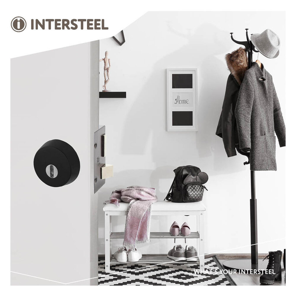 Intersteel Veiligheidsrozet SKG3 rond voor oplegsloten kerntrekbeveiliging zwart RVS