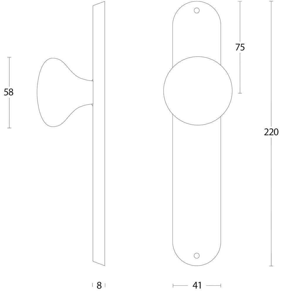 Intersteel Deurknop Paddenstoel op schild blind geborsteld RVS Intersteel Deurknop Paddenstoel op schild blind geborsteld RVS