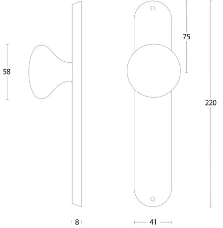Intersteel Deurknop Paddenstoel op schild blind geborsteld RVS Intersteel Deurknop Paddenstoel op schild blind geborsteld RVS
