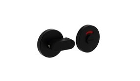 Intersteel WC slot comfortknop rond verdekt RVS mat zwart Intersteel WC slot comfortknop rond verdekt RVS mat zwart