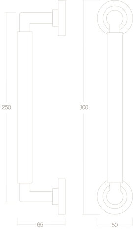 Intersteel Handgreep Bau-Stil 300mm oud grijs Intersteel Handgreep Bau-Stil 300mm oud grijs
