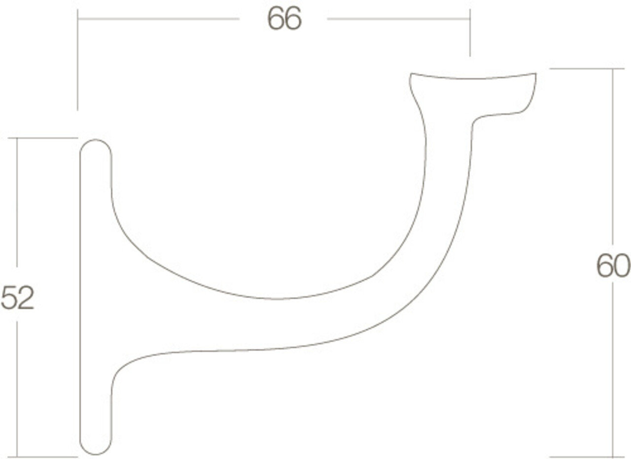 Intersteel Trapleuning houder vlak zadel nikkel mat