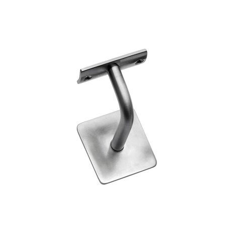 Intersteel Trapleuning houder gebogen vierkant vlak geborsteld RVS