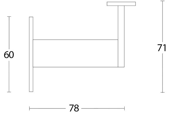Intersteel Trapleuning houder zwaar vierkant vlak geborsteld RVS