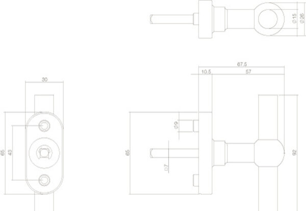 Intersteel Raamsluiting T-vorm geborsteld RVS Intersteel Raamsluiting T-vorm geborsteld RVS