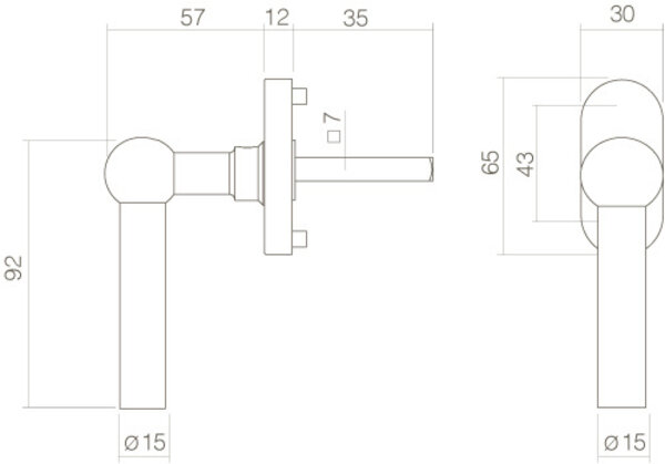 Intersteel Raamsluiting L-vorm geborsteld RVS Intersteel Raamsluiting L-vorm geborsteld RVS