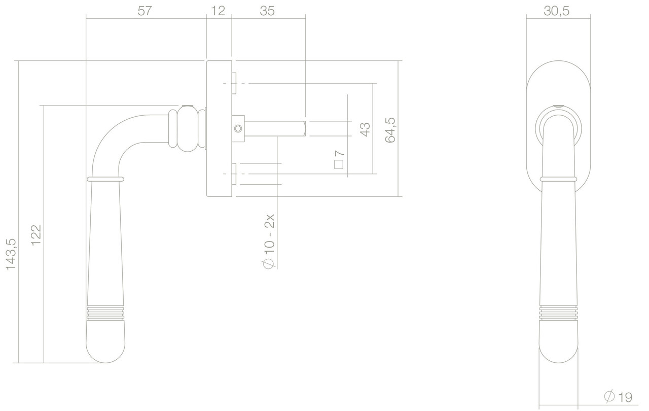 Intersteel Raamsluiting Emily oud grijs Intersteel Raamsluiting Emily oud grijs