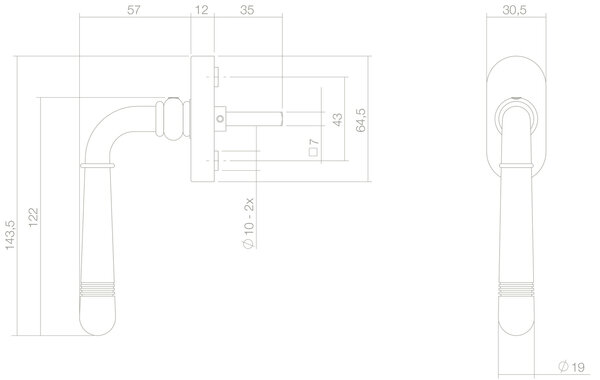Intersteel Raamsluiting Emily oud grijs Intersteel Raamsluiting Emily oud grijs