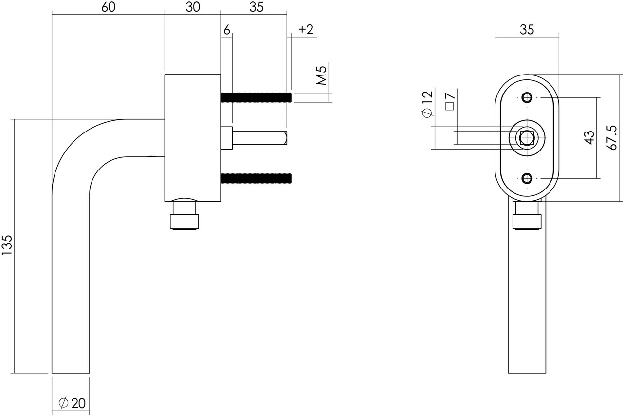 Intersteel Raamsluiting recht ovaal afsluitbaar geborsteld RVS SKG3 Intersteel Raamsluiting recht ovaal afsluitbaar geborsteld RVS SKG3