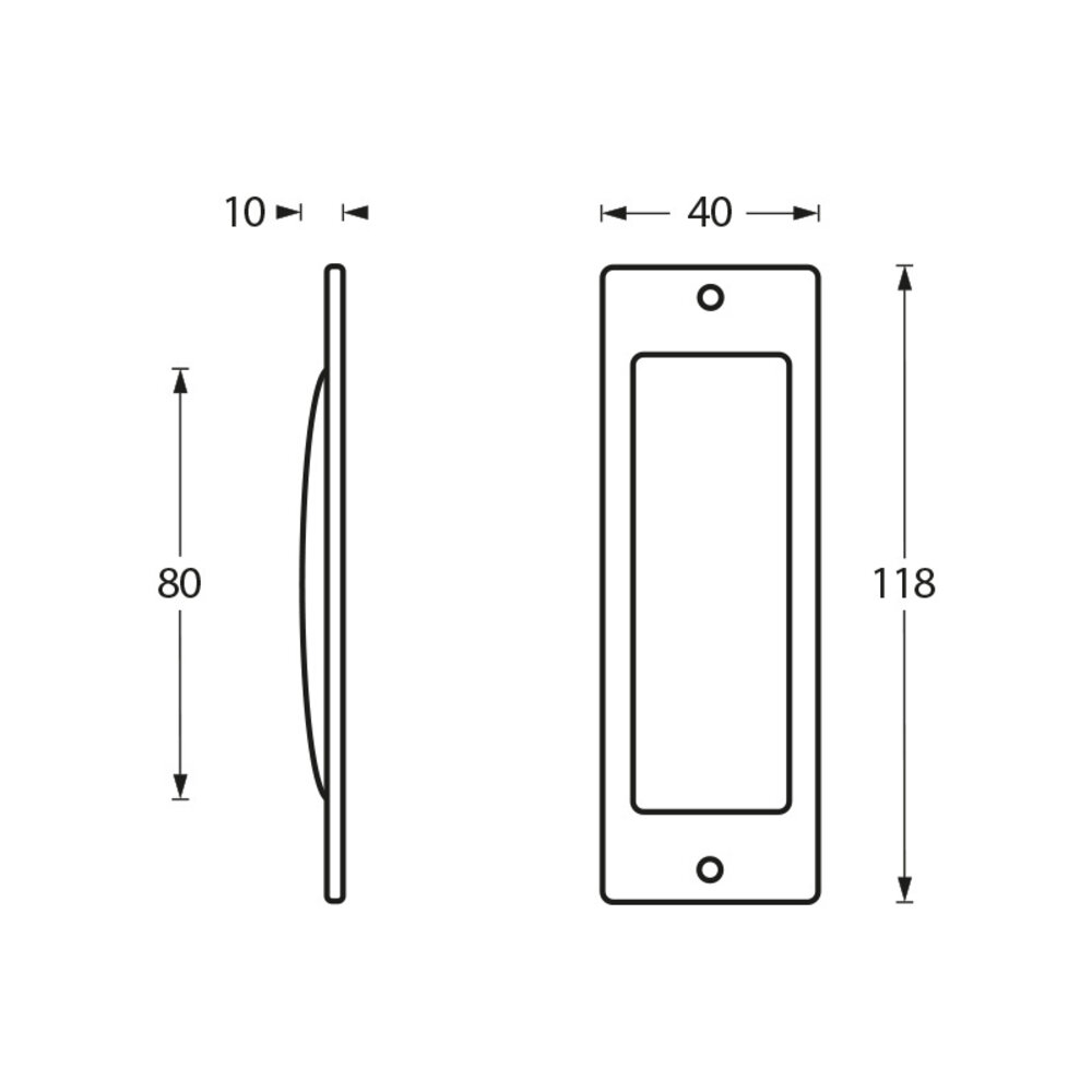 Intersteel Schuifdeurkom nikkel mat