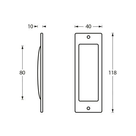Intersteel Schuifdeurkom nikkel mat