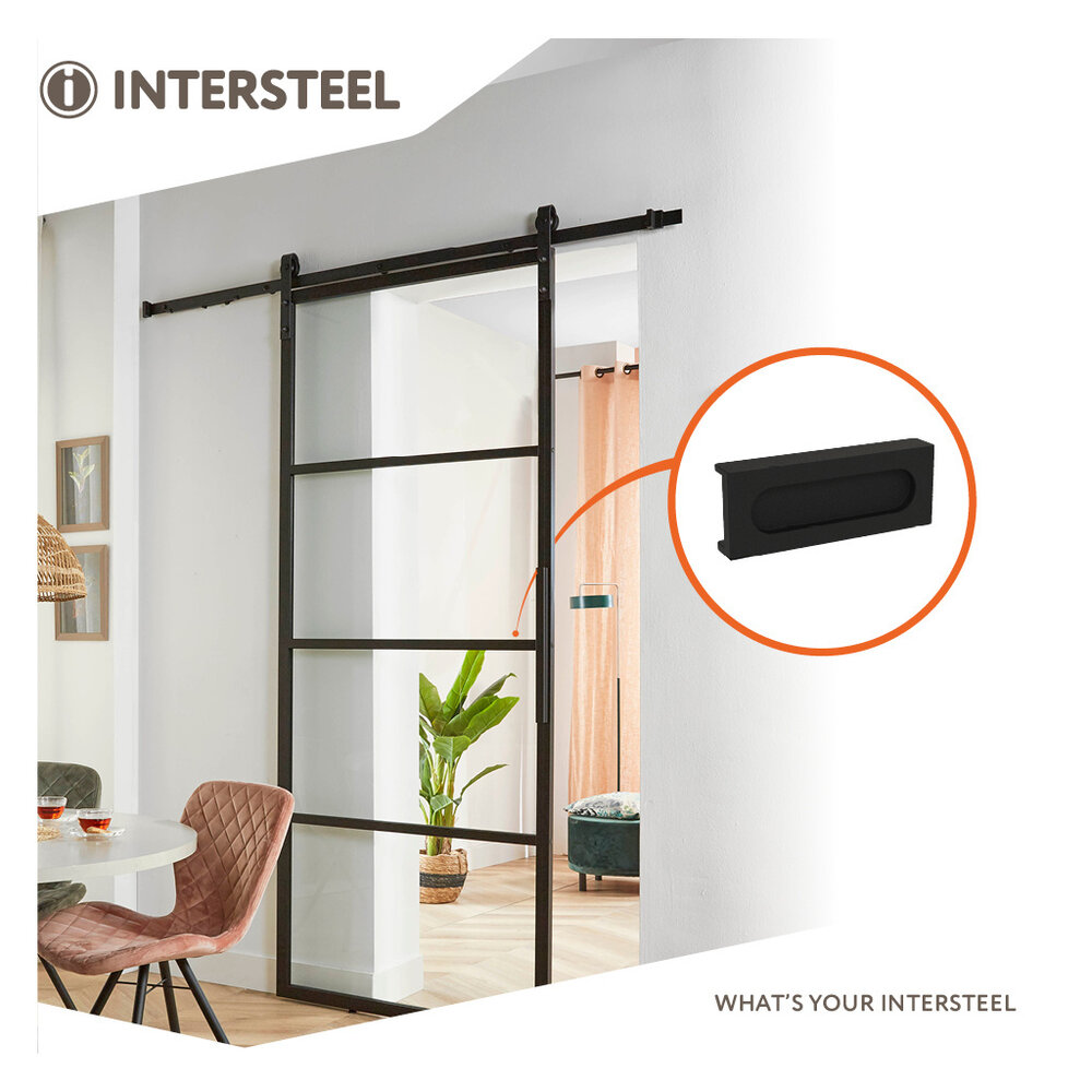 Intersteel Schuifdeurkom voor DIY-schuifdeur Cubo 100x35mm zwart Intersteel Schuifdeurkom voor DIY-schuifdeur Cubo 100x35mm zwart