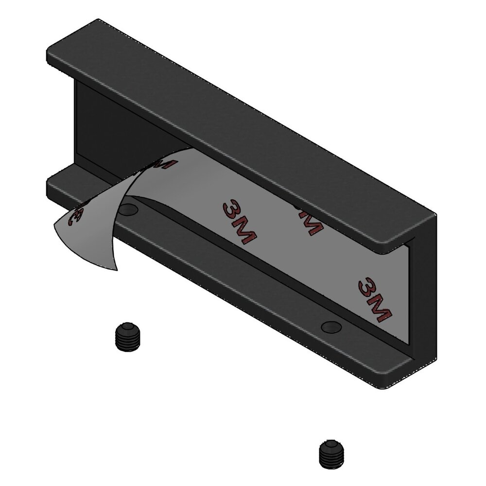 Intersteel Schuifdeurkom voor DIY-schuifdeur Cubo 100x35mm zwart Intersteel Schuifdeurkom voor DIY-schuifdeur Cubo 100x35mm zwart