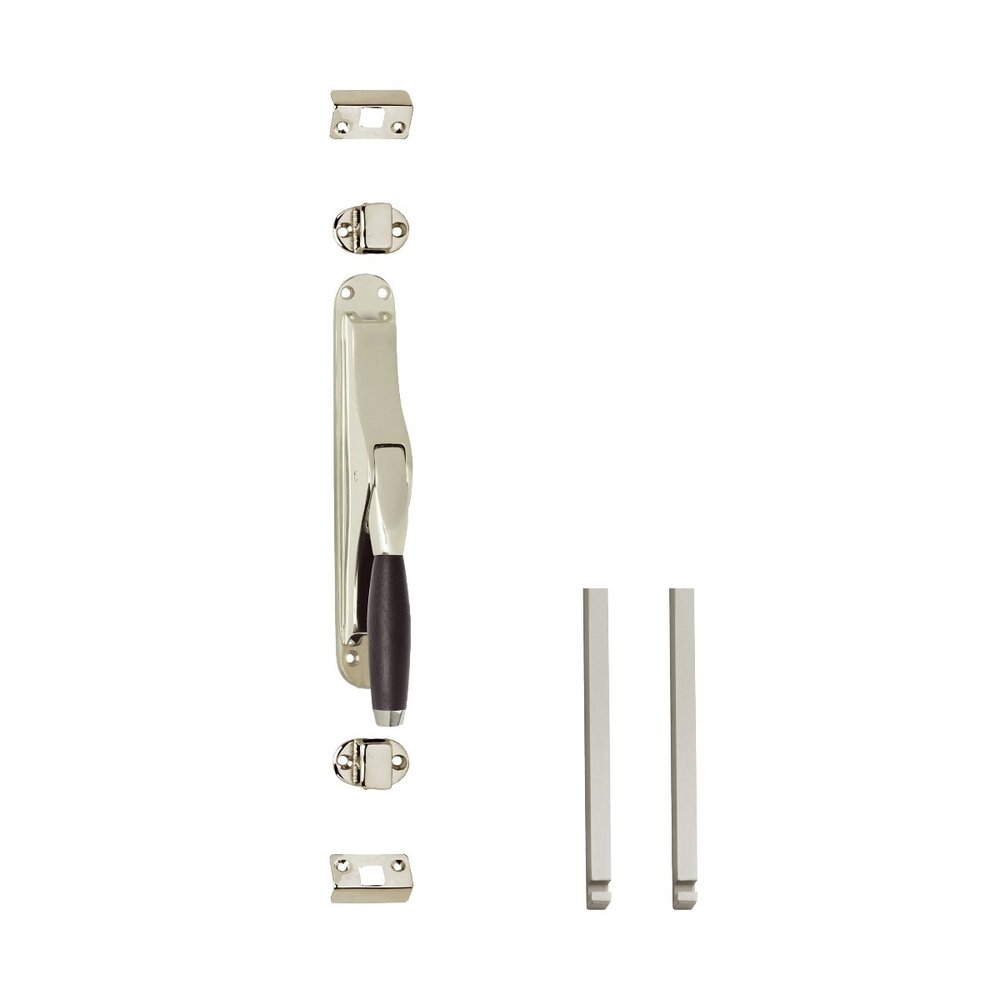 Intersteel Pomp-espagnolet Ton 400 met stangenset 2x 1250mm nikkel/ebbenhout Intersteel Pomp-espagnolet Ton 400 met stangenset 2x 1250mm nikkel/ebbenhout