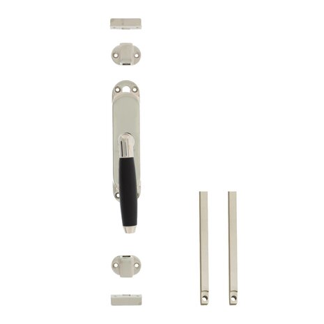 Intersteel Kruk-espagnolet rechts Ton 400 met stangenset 2x 1250mm nikkel/ebbenhout Intersteel Kruk-espagnolet rechts Ton 400 met stangenset 2x 1250mm nikkel/ebbenhout