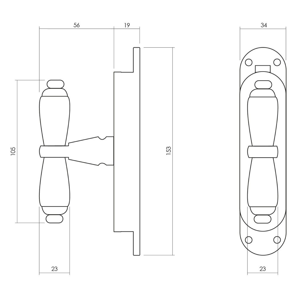 Intersteel Kruk-espagnolet Kruiskruk met stangenset 2x 1250mm verchroomd Intersteel Kruk-espagnolet Kruiskruk met stangenset 2x 1250mm verchroomd