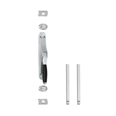 Intersteel Pomp-espagnolet Ton 400 met stangenset 2x 1250mm chroom mat/ebbenhout Intersteel Pomp-espagnolet Ton 400 met stangenset 2x 1250mm chroom mat/ebbenhout