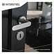Intersteel Deurklink Massief strak-elegant geveerd op rozet 53x10 met ring geborsteld RVS