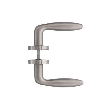 Intersteel Deurklink Jupiter geveerd op rozet 53x10 met ring geborsteld RVS