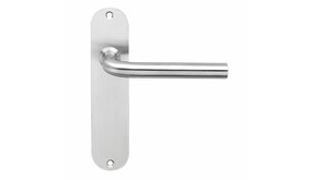 Intersteel Deurklink Recht 16mm slank op schild blind geborsteld RVS Intersteel Deurklink Recht 16mm slank op schild blind geborsteld RVS