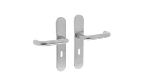 Intersteel Deurklink Rond op schild sleutelgat 56mm geborsteld RVS Intersteel Deurklink Rond op schild sleutelgat 56mm geborsteld RVS