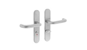 Intersteel Deurklink Rond op schild WC slot 63mm geborsteld RVS Intersteel Deurklink Rond op schild WC slot 63mm geborsteld RVS