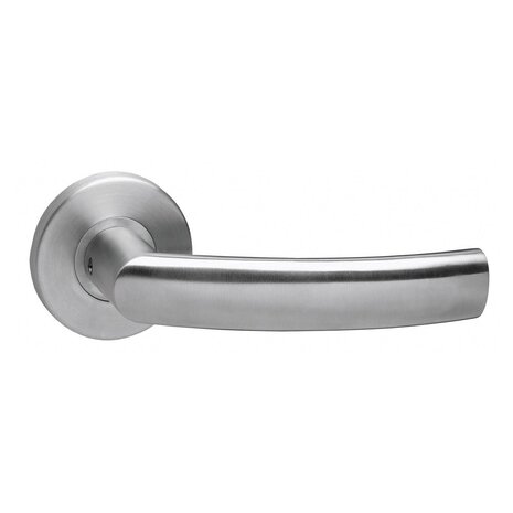 Intersteel Deurklink Blok op rond rozet geborsteld RVS Intersteel Deurklink Blok op rond rozet geborsteld RVS