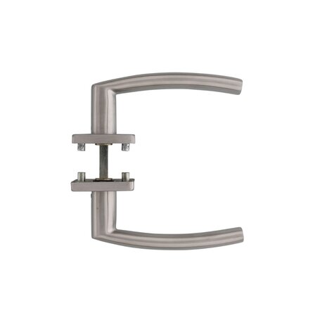 Intersteel Deurklink Blok op vierkant rozet geborsteld RVS