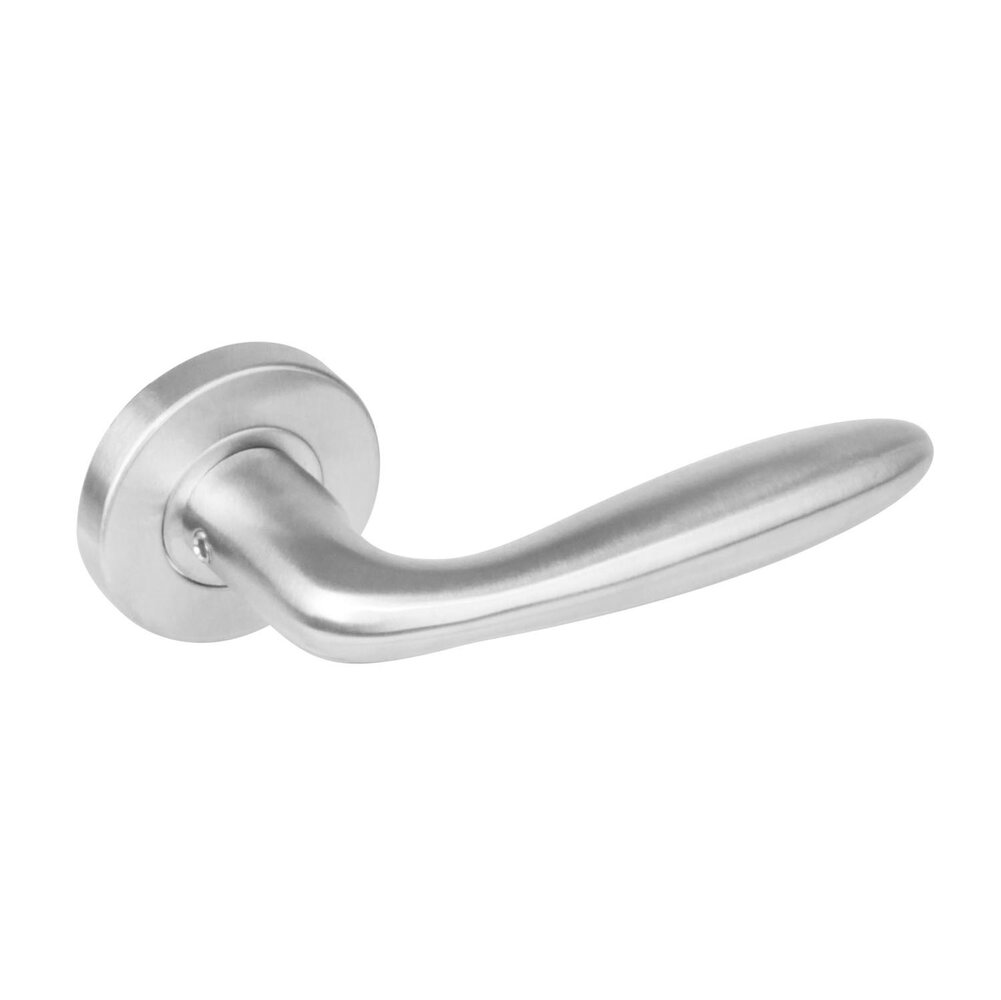 Intersteel Deurklink Jupiter op rozet met 7mm nok geborsteld RVS