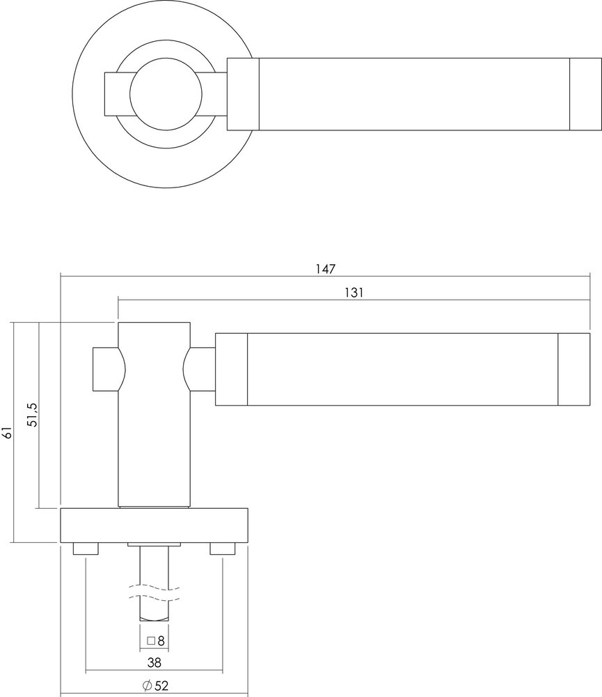Intersteel Deurklink Birgit op rozet chroom Intersteel Deurklink Birgit op rozet chroom