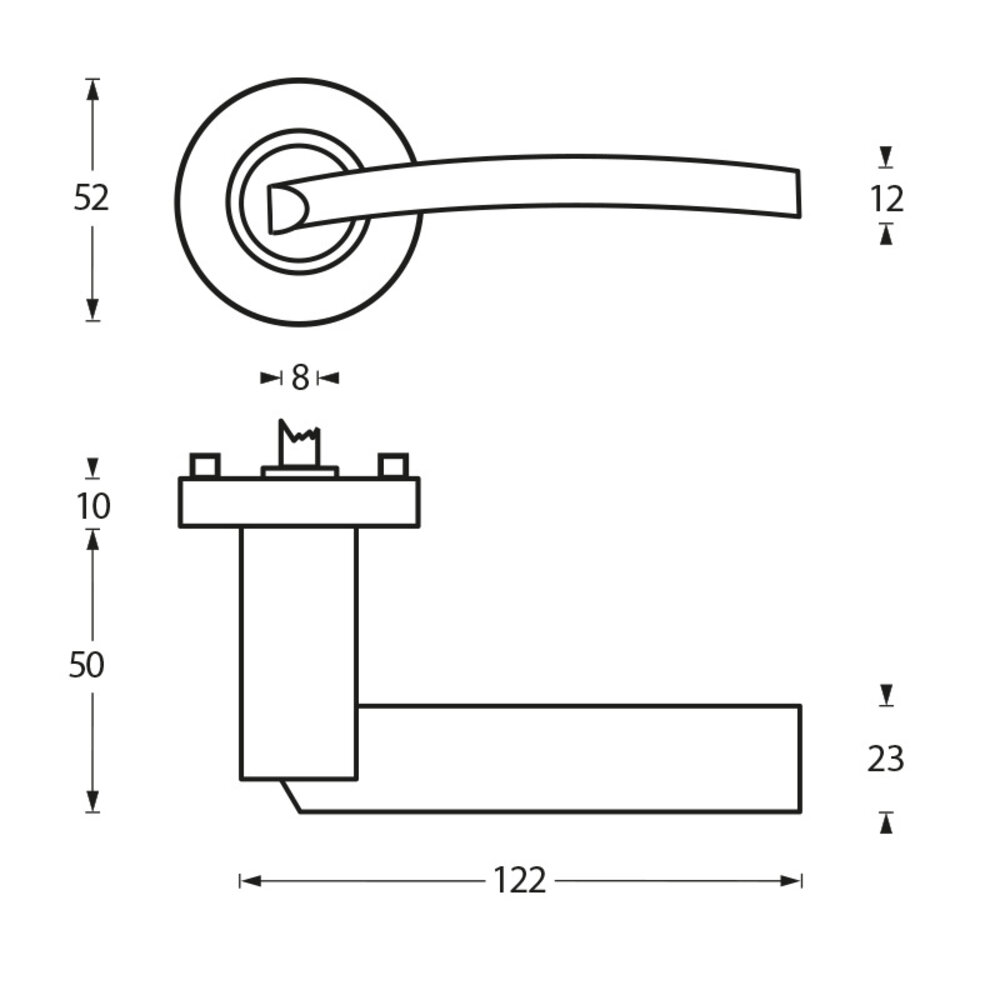 Intersteel Deurklink Sylvia op rozet chroom