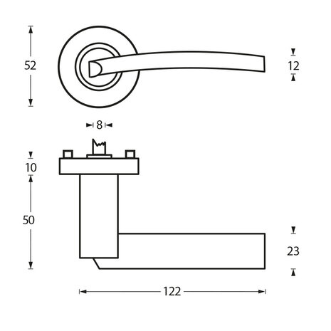 Intersteel Deurklink Sylvia op rozet chroom